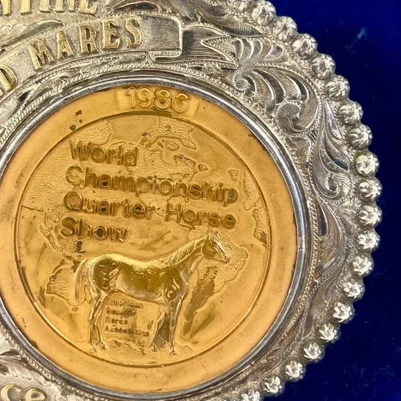 Vogt 1/10 10K Sterling AQHA 1986 World Show Amateur Aged Mares 9th Buckle